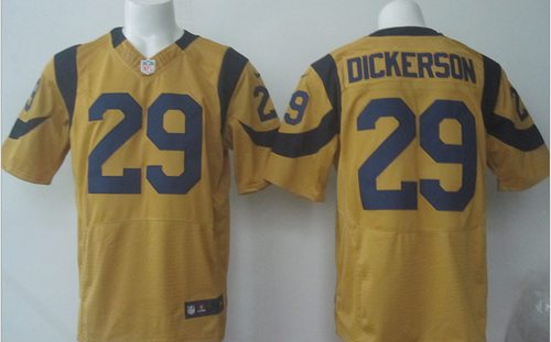  Rams #29 Eric Dickerson Gold Men's Stitched NFL Elite Rush Jersey
